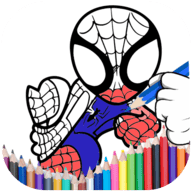 蜘蛛超级英雄着色(SpiderBoy Coloring)