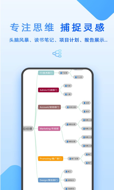 Mind思维导图蓝色版